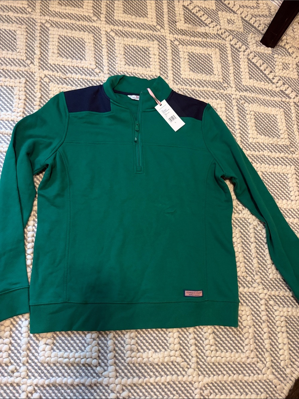Vineyard Vines Green Quarter-Zip women’s Sweater